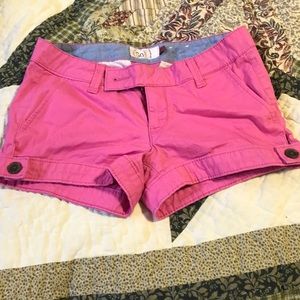Pink Button Shorts 0
